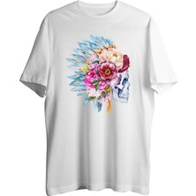 AyveGa Flowers Skull Tişört