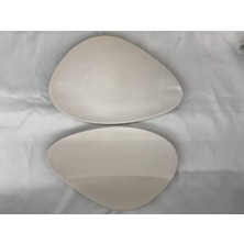 Keramika Oscar 35 cm Servis Tabağı 2'li Mat Beyaz