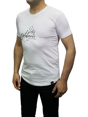 Bay Aygün Bayaygun Ad Ventı Bısıklet Yaka T-Shirt_beyaz