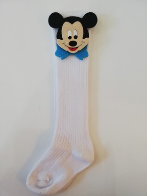 Sockrates Beyaz Mickey Mouse Keçeli Çorap