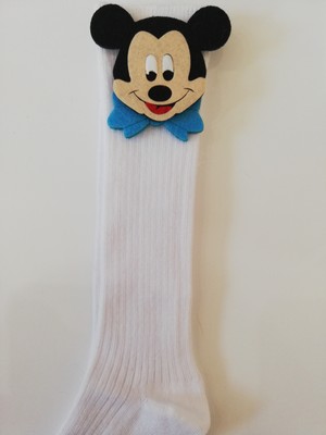 Sockrates Beyaz Mickey Mouse Keçeli Çorap