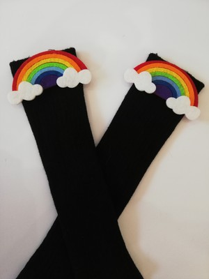 Sockrates Gökkuşağı Keçeli Çorap