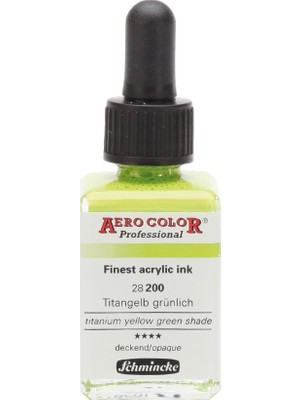 Schmincke  Aero Color  Akrilik Mürekkep  28 ml  200 Titanyum Sarı Yeşil Gölge