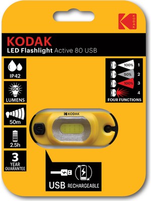 Kodak LED Lamp 80 Şarjlı Dokunmatik Eller Serbest Kafa Lambası