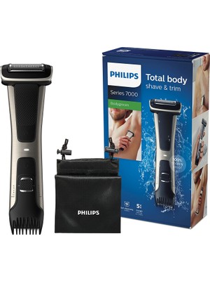Philips BG7025/15 Siyah Tıraş Makinesi Kablosuz Kullanım Özelliği ile 100% Su Geçirmez