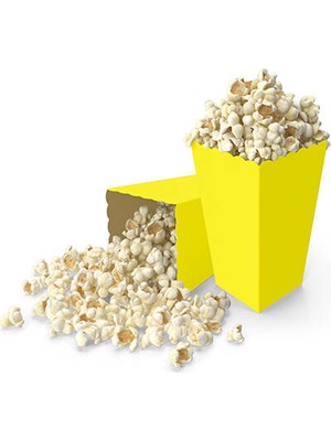 My Paper Craft Sarı Popcorn Mısır Kutusu 8 Adet