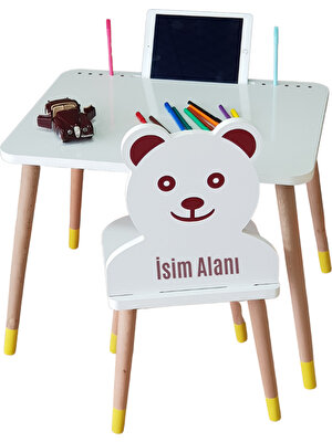 Ahşap Çocuk Oyun ve Aktivite Masa Sandalye Takımı