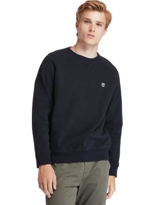 Timberland Brushed Back Erkek Siyah Yuvarlak Yaka Sweatshirt