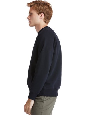 Timberland Brushed Back Erkek Siyah Yuvarlak Yaka Sweatshirt