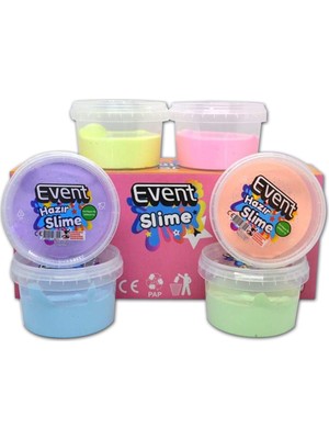 Event Hazır Slime Oyun Hamuru Eğitici Jel 6'lı