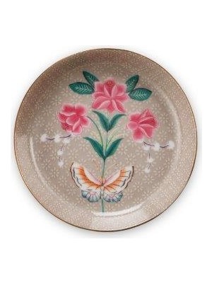 Pip Studio Blushing Birds Haki Porselen Çay Tabağı 9 Cm