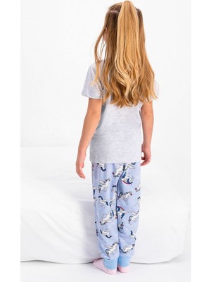 Rolypoly Unicorn Karmelanj Kız Çocuk Kısa Kol Pijama Takımı