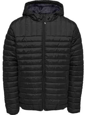 Only&sons Erkek Mont Paul Quilted Hood 22015121-BLK