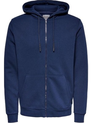 Only & Sons  Erkek Zip Hoodie Ceres Life 22018684-DBL