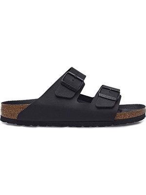 Birkenstock Tokalı Çift Bantlı Siyah Kadın Terlik