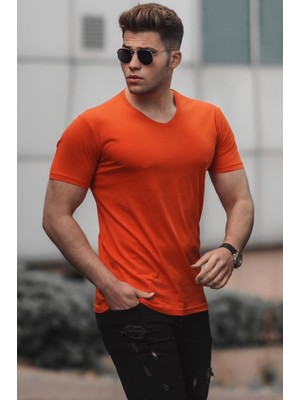 Madmext Turuncu Tişört 5281