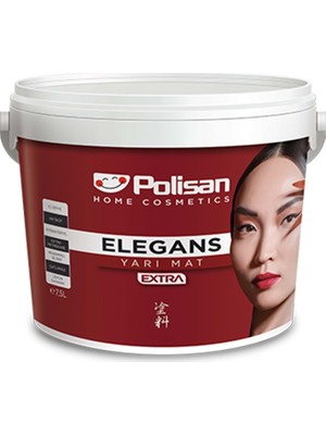 Polisan Elegans Extra Yarı Mat Silikonlu Iç Cephe Boya - 4230-MUTLU Pembe Cİ-7091 - 2,5 Lt