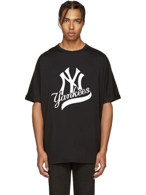 Grif Nyc Yankees Baskılı Oversize Erkek T-Shirt