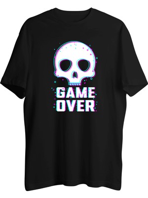 AyveGa Game Over Skull Tişört