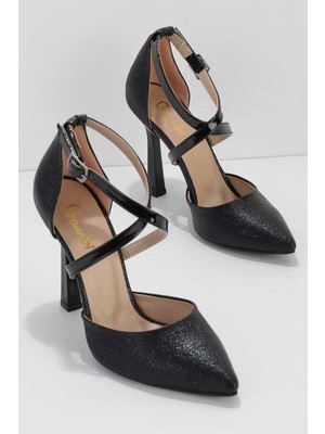 Bambi Siyah Kadın Klasik Topuklu Ayakkabı K01894833186