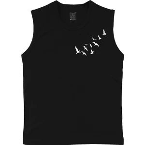 Raf Coll Erkek Düşük Kollu Siyah Ön Dijital Baskılı T-Shirt