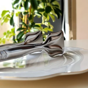 Inox Metal Pasta Maşası Paslanmaz Çelik 21 cm