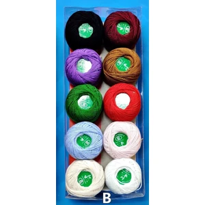 Colored Bird Koton Perle No 8 Etamin Nakış Ipi Ipliği 10LU Set