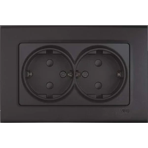 Linnera Life Serisi Gece Siyahı Ikili Topraklı Priz Çerçeveli