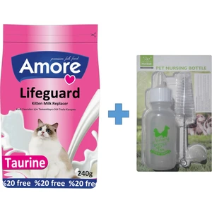 Lifeguard Yavru Kedi Süt Tozu 240GR + Biberon Temizlik Seti 50ML