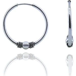 Halka Küpe Minik Toplu Gümüş Halka Küpe 17 mm