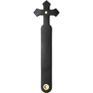 Haç Deri Kitap Ayracı Siyah