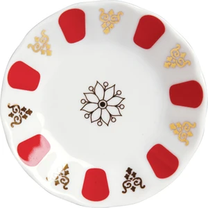 Kırmızı Yaldız Çay Tabağı 12 cm