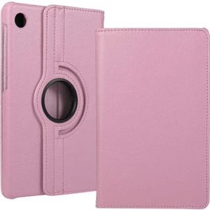 Lenovo M10 (TB-X306F) Uyumlu Kılıf Standlı 360° Rotatable Pu-Leather Case Açık Pembe