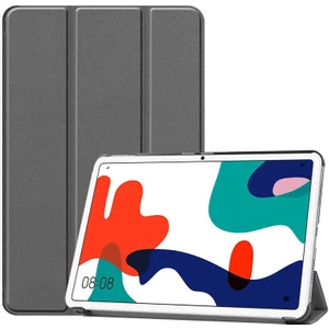 Huawei Matepad 10.4 Uyumlu Kılıf Standlı Ön ve Arka Kılıf Canpay Smart Case Gri