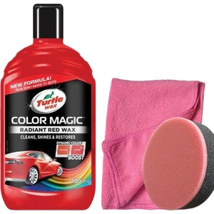 Turtle Wax Renk Yenileyici Kırmızı Cila 500 Ml + Uygulama Süngeri + Bez
