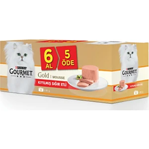 Gourmet Gold Gourmet Sığır Etli Yetişkin Kedi Konservesi 6 Al 5 Öde 85 gr