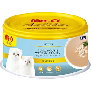 Me-O Meo Delite Keçi Sütü & Ton Balık Ezme Yavru Kedi Konservesi 6X80 gr