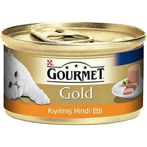 Gourmet Gold Hindi Etli Yetişkin Kıyılmış Kedi Konservesi 6X85 gr