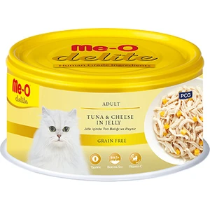 Me-O Meo Delite Jöle Içinde Ton & Peynir Tahılsız Kedi Konserve 6X80 gr