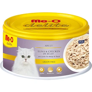 Me-O Meo Delite Jöle Içinde Ton & Tavuklu Tahılsız Kedi Konserve 6X80 gr