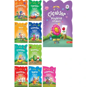 Büyük Şekilli Örnekli Kavramlar Boyama Sersi 10 Kitap