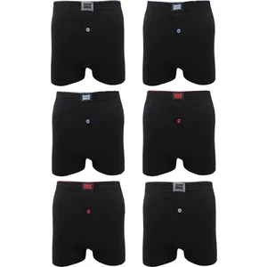 Penye Düz Boxer 117 6'lı Paket | Siyah