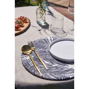 Emtory Home  6'lı Black Leaf Duck Keten Supla Amerikan Servis