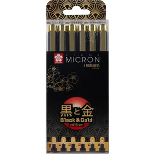 Pigma Black & Gold Edition Set 6'lı