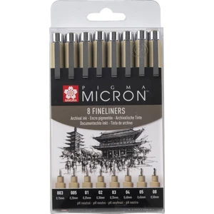Pigma Micron Fineliners Çizim Kalemi 8'li