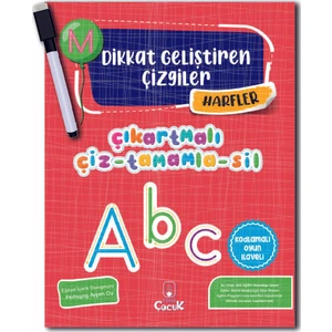 Dikkat Geliştiren Çizgiler-Harfler + Çiz-Sil Kalem