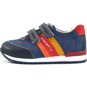 Deri Mavi Hardal Erkek Bebek Spor Ayakkabı