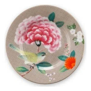 Pip Studio Blushing Birds Haki Petit Four Tabağı 12 cm