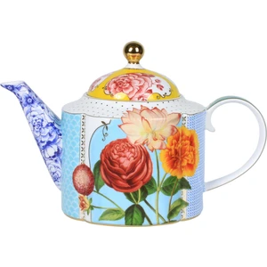 Pip Studio Royal Mavi Çiçek Desenli Demlik