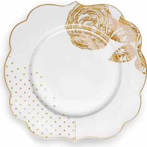 Pip Studio Royal Beyaz / Altıni Kek Tabağı 17 Cm.